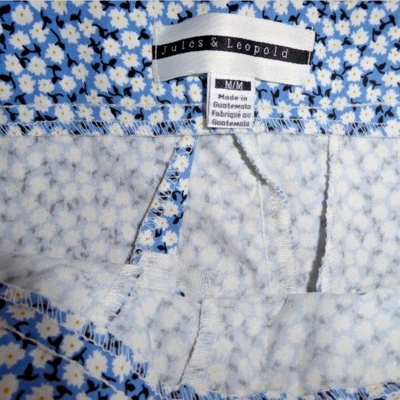 Jules & Leopold Floral Soft Stretch Cropped High Waist Pull On Slim Capri Pants - Picture 8 of 9